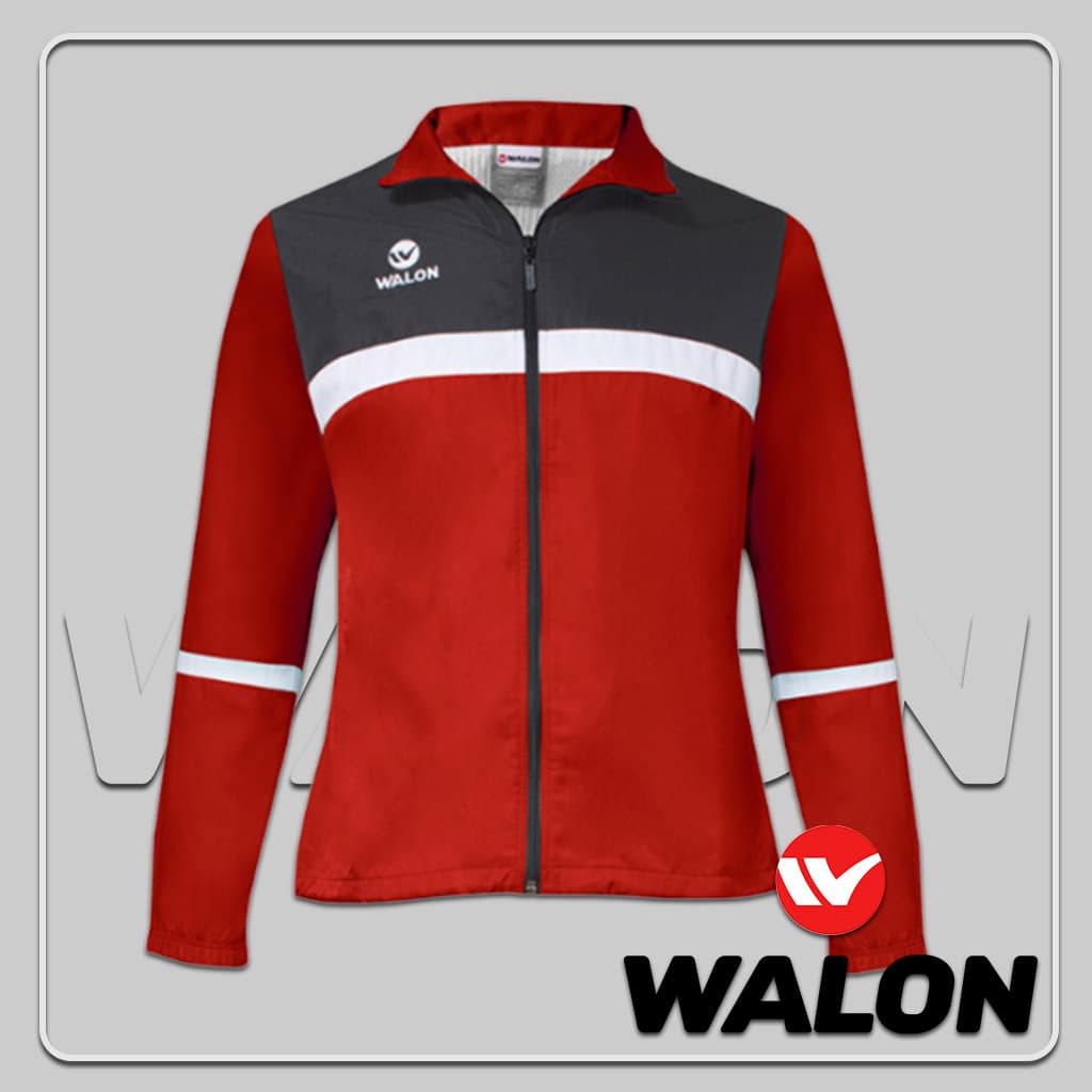 buzo deportivo walon para varon modelo spartak en rojo y negro
