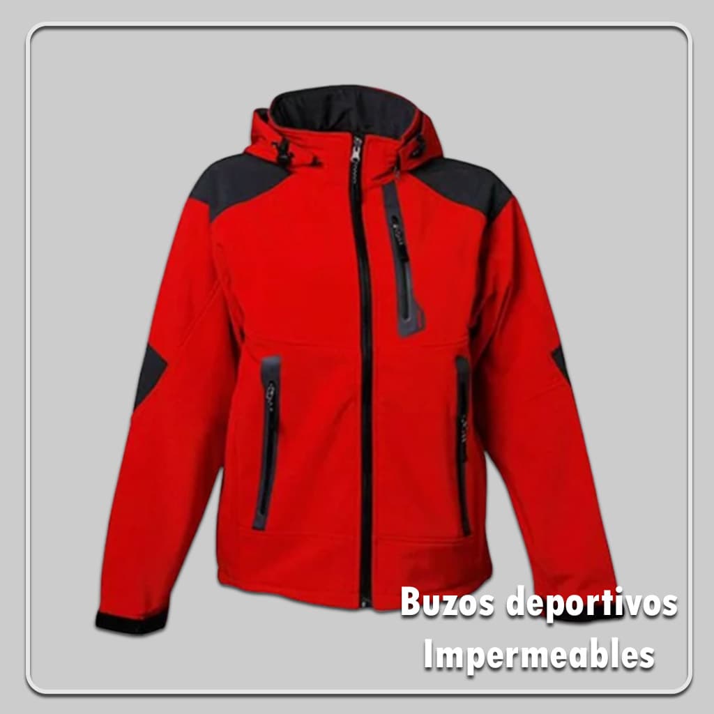 casacas deportivas impermeables alta montana modelo soft shell rojo y negro