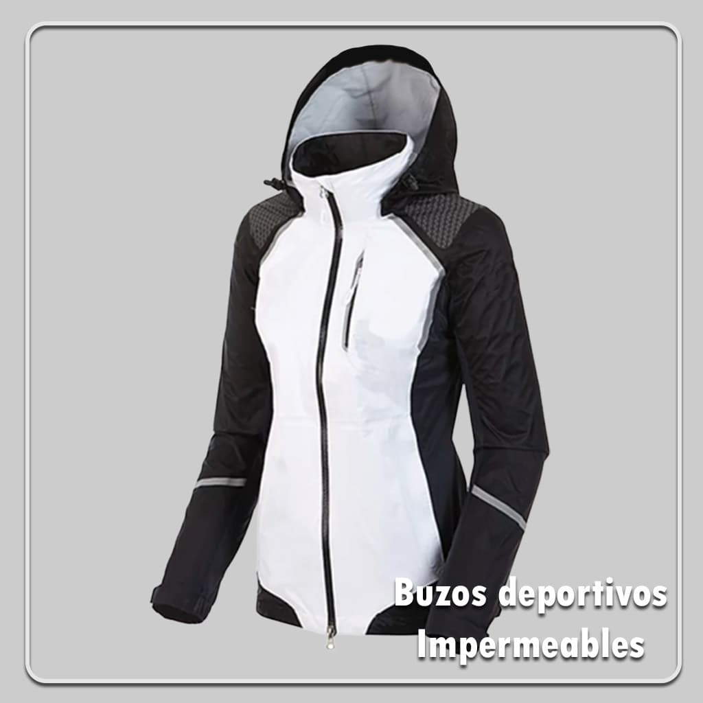 casacas deportivas impermeables modelo pureq blanco y negro