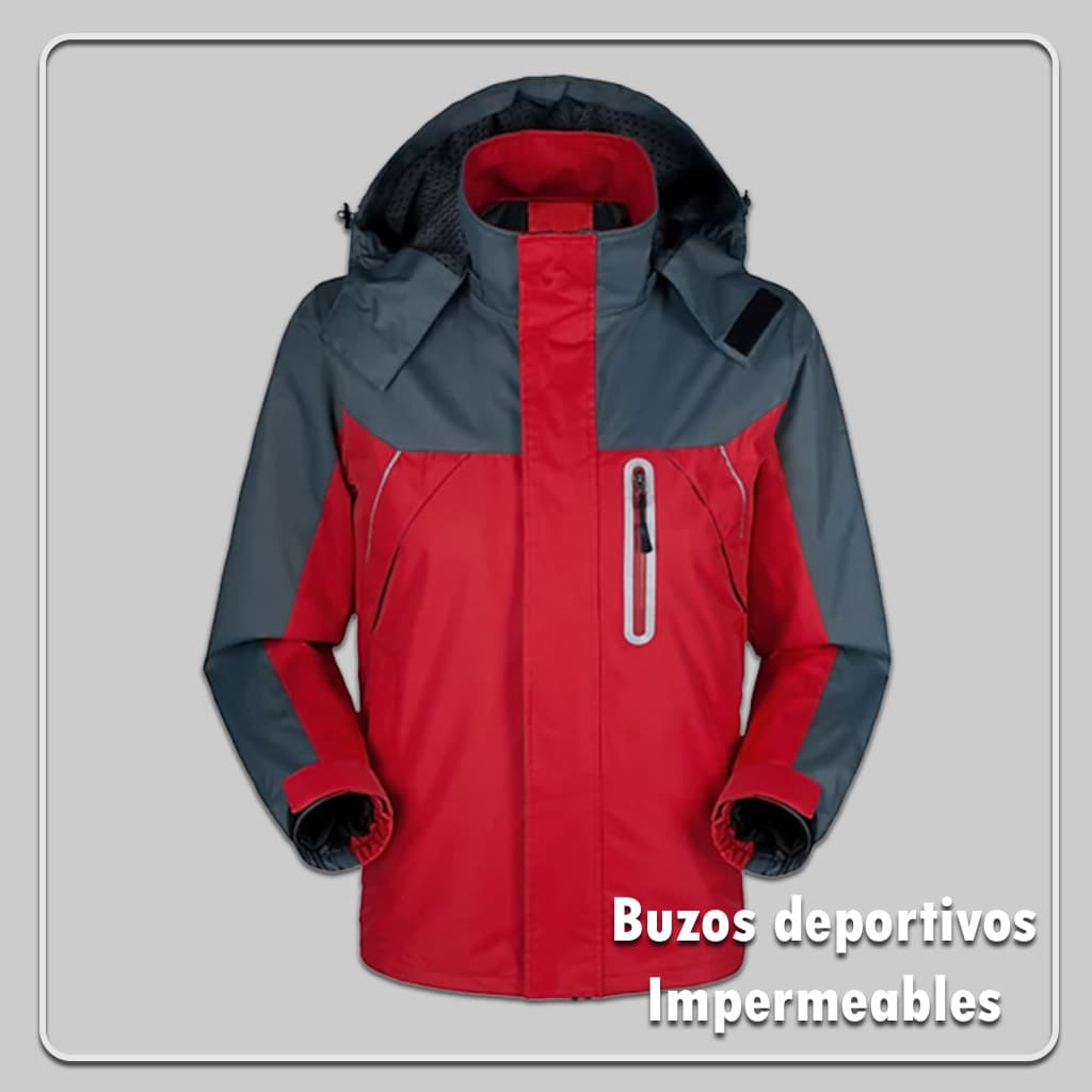 casacas deportivas impermeables modelo pureq rojo